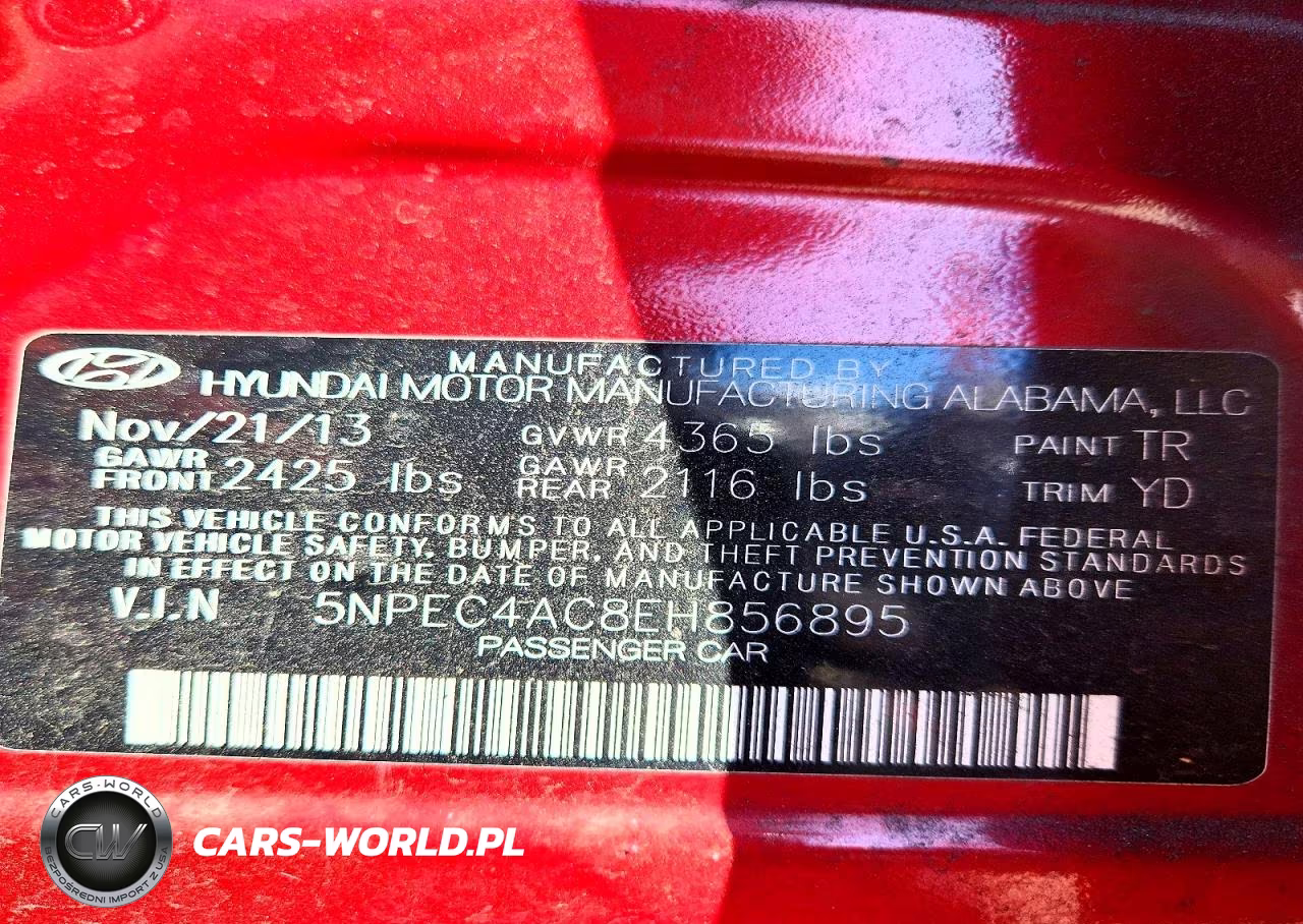 2014 Hyundai Sonata Limited VIN:5NPEC4AC8EH856895 - 12