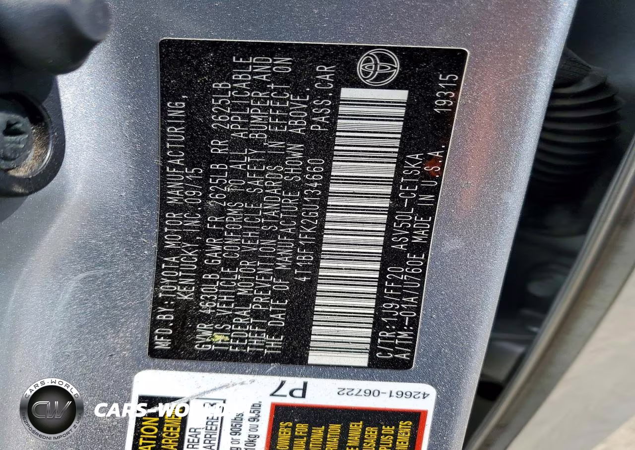 2016 Toyota Camry VIN:4T1BF1FK2GU134660 - 13