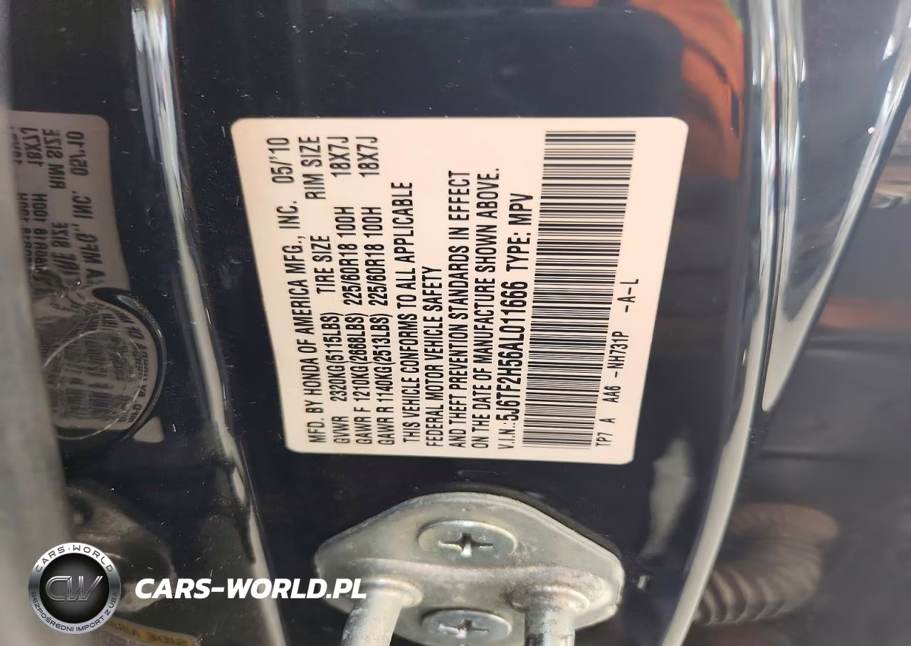 2010 Honda Accord Crosstour Exl VIN:5J6TF2H56AL011666 - 12