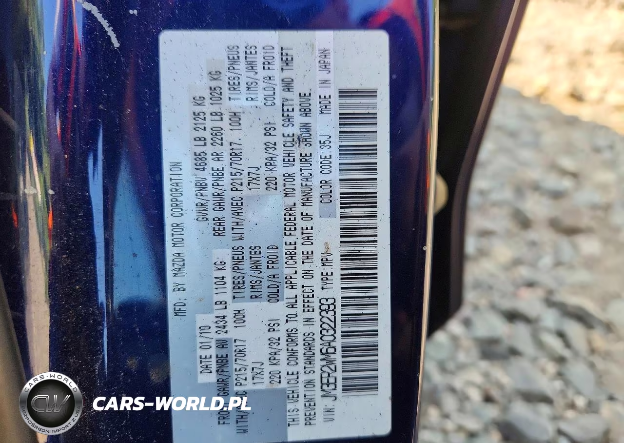 2010 Mazda Cx-7 VIN:JM3ER2WM6A0322393 - 13