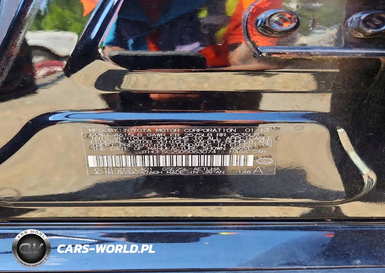 2013 Lexus Is 250 VIN:JTHCF5C25D5063074 - 12