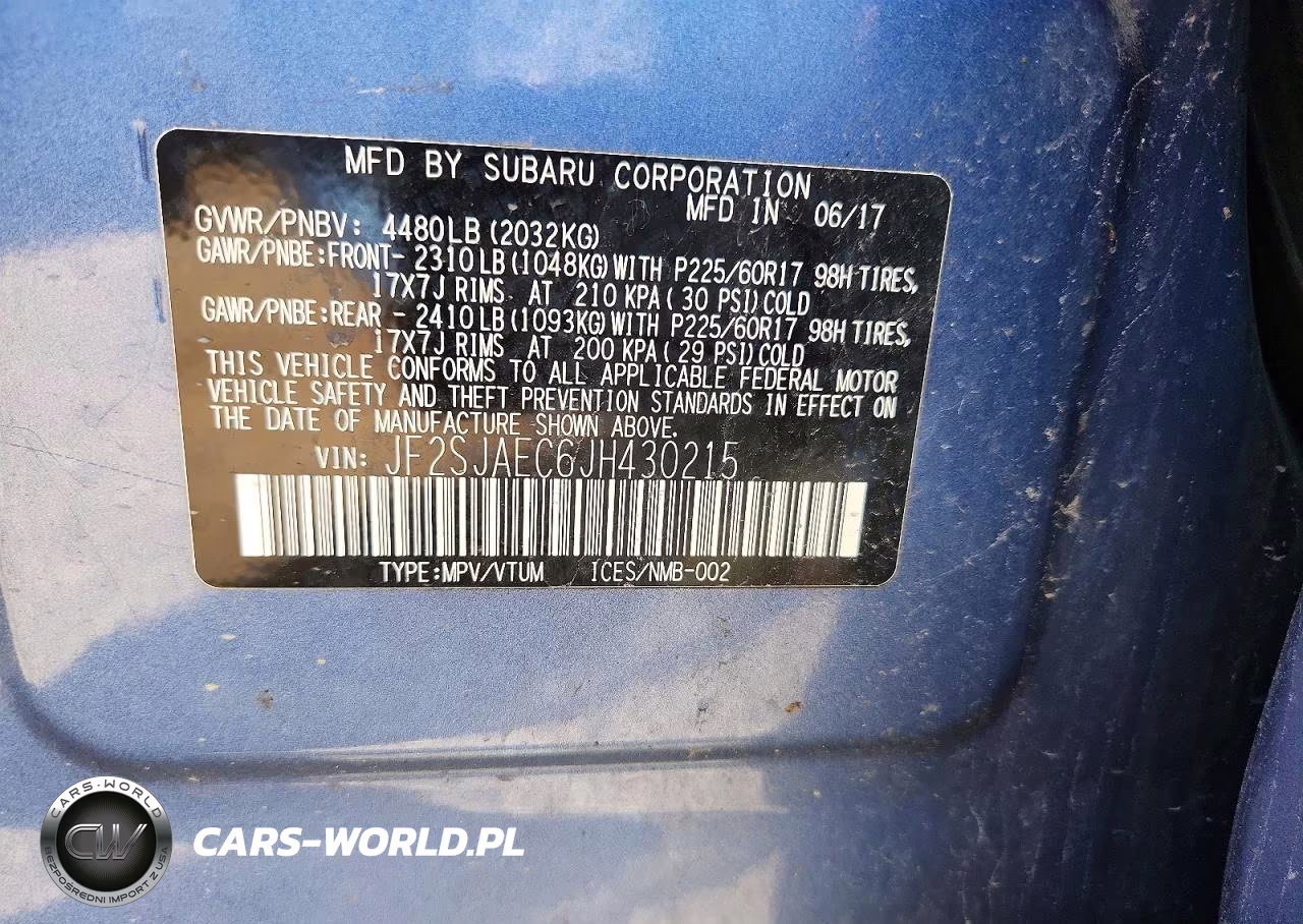 2018 Subaru Forester 2.5I Premium VIN:JF2SJAEC6JH430215 - 12