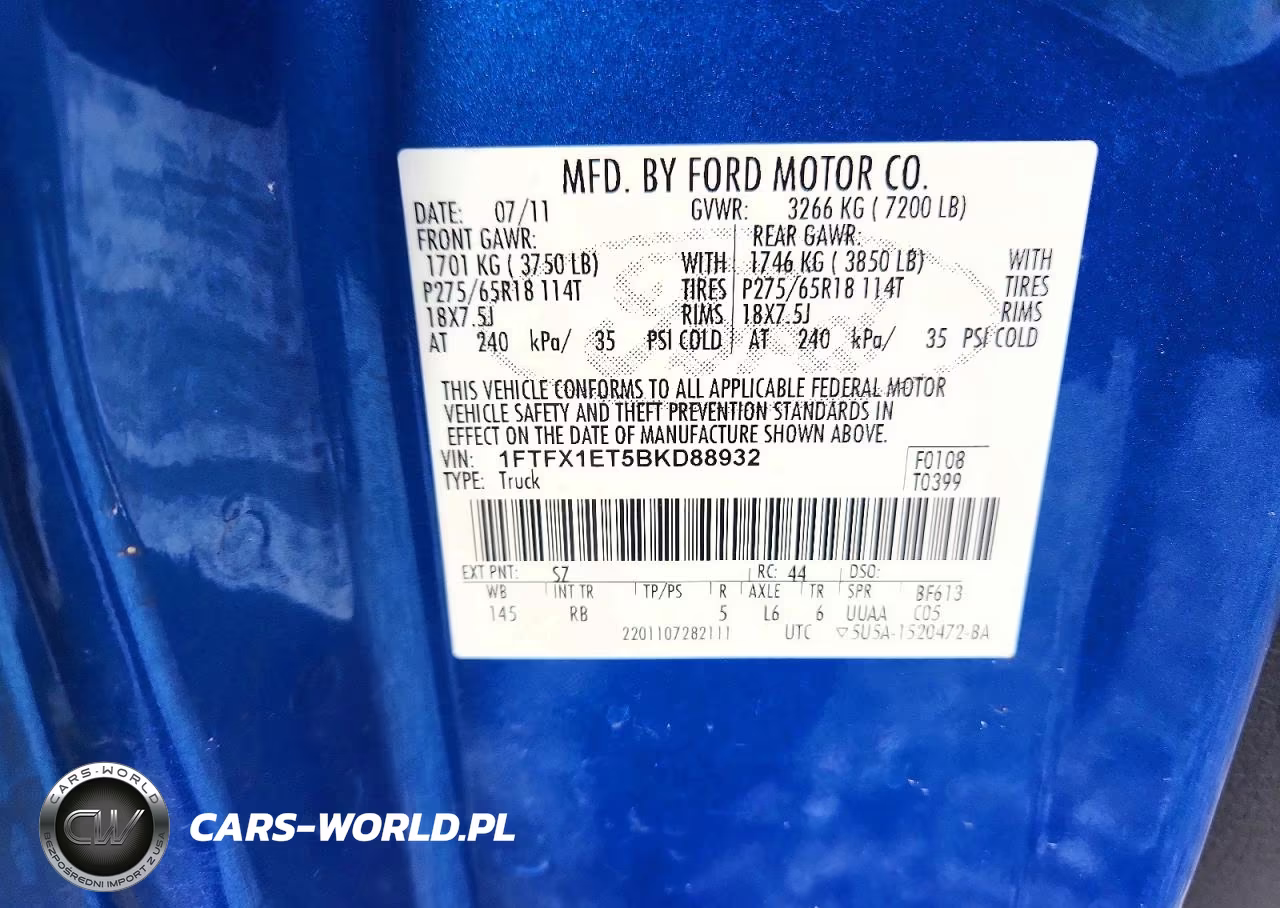 2011 Ford F150 Super Cab VIN:1FTFX1ET5BKD88932 - 12
