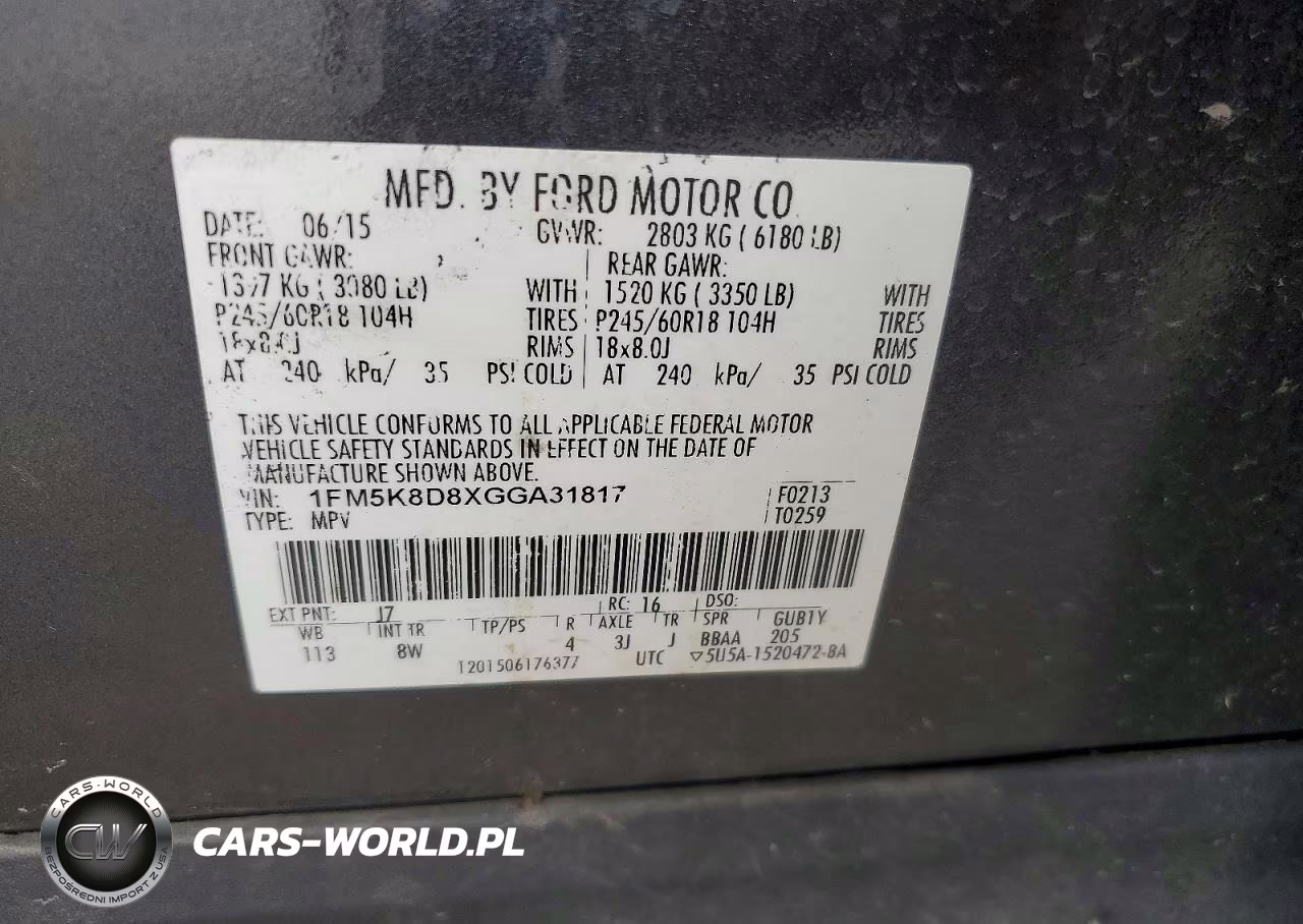 2016 Ford Explorer Xlt VIN:1FM5K8D8XGGA31817 - 14