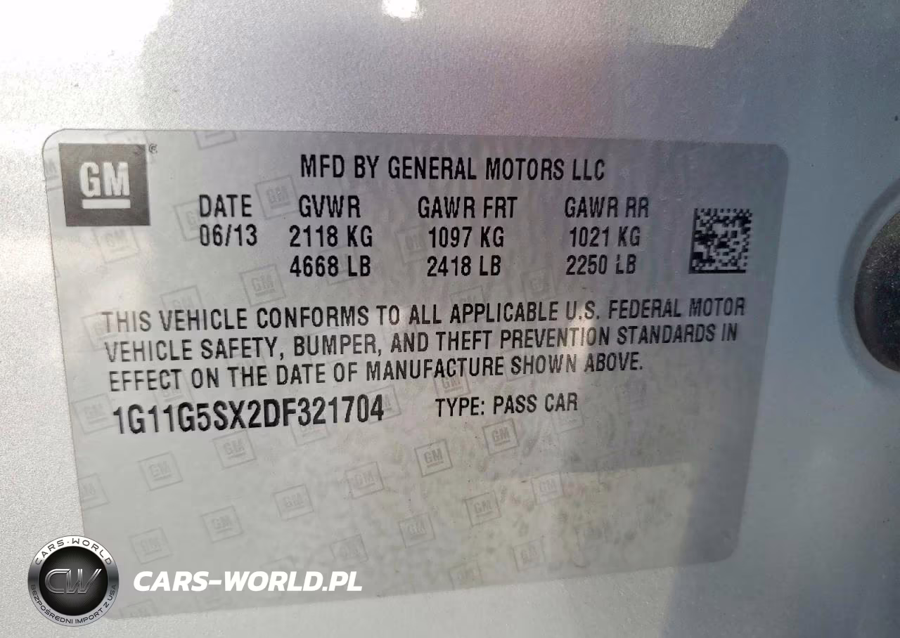 2013 Chevrolet Malibu 3Lt VIN:1G11G5SX2DF321704 - 12