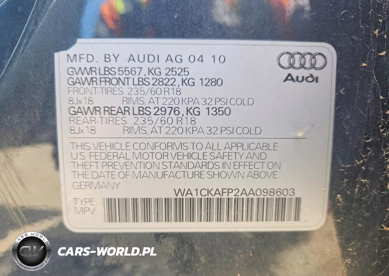 2010 Audi Q5 Premium VIN:WA1CKAFP2AA098603 - 13