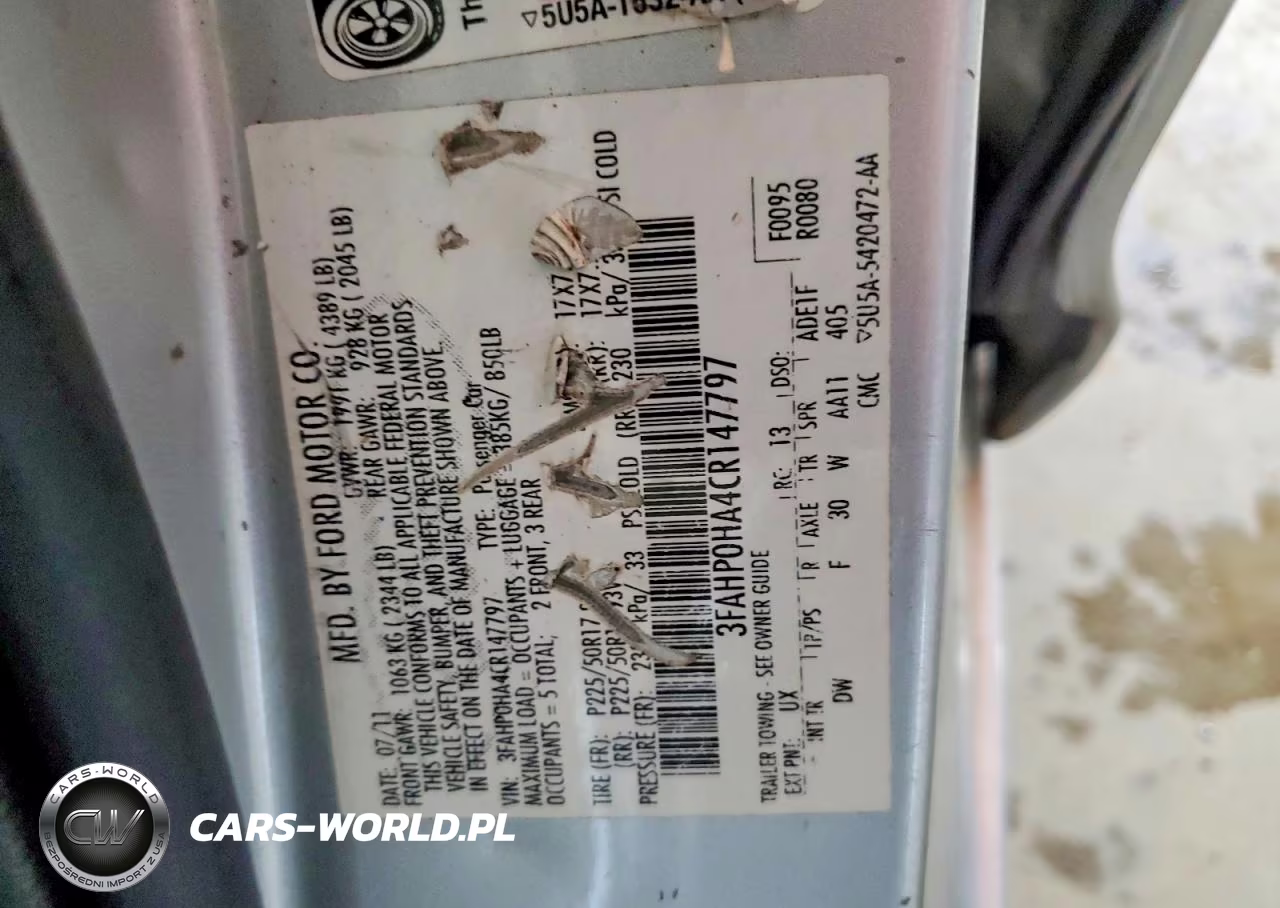 2012 Ford Fusion Se VIN:3FAHP0HA4CR147797 - 12