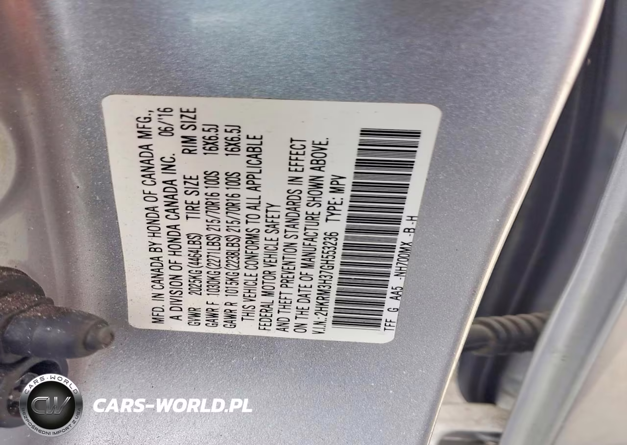 2016 Honda Cr-V Lx VIN:2HKRM3H37GH553236 - 13