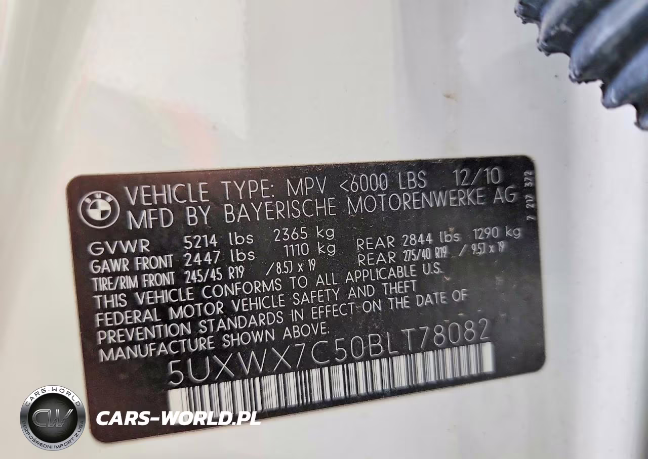 2011 BMW X3 xDrive35I VIN:5UXWX7C50BLT78082 - 13