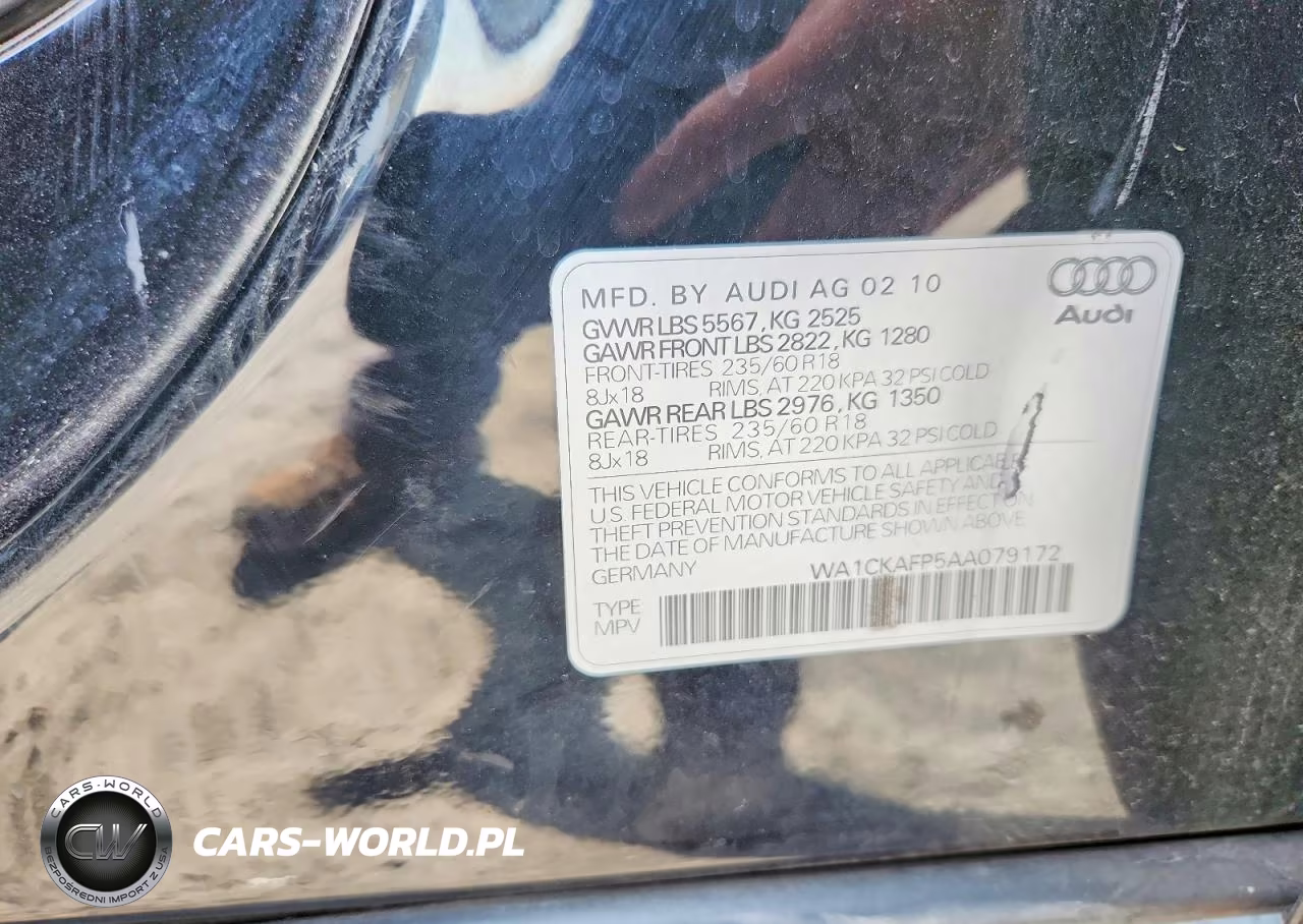 2010 Audi Q5 Premium VIN:WA1CKAFP5AA079172 - 13
