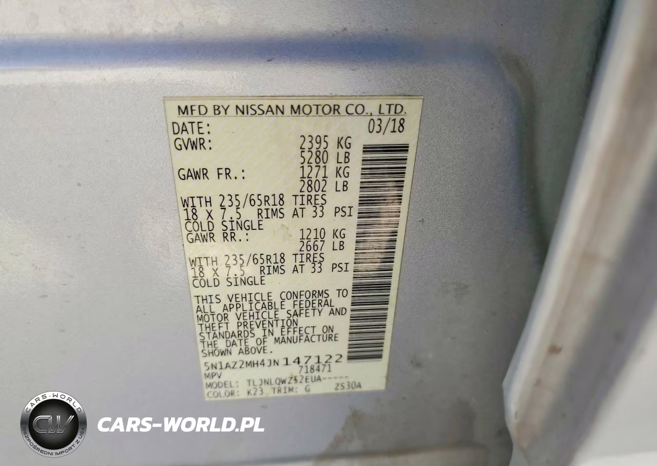 2018 Nissan Murano Sv VIN:5N1AZ2MH4JN147122 - 13