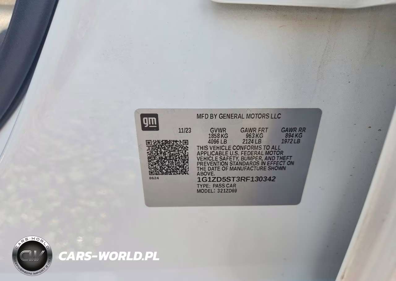 2024 Chevrolet Malibu Lt VIN:1G1ZD5ST3RF130342 - 12