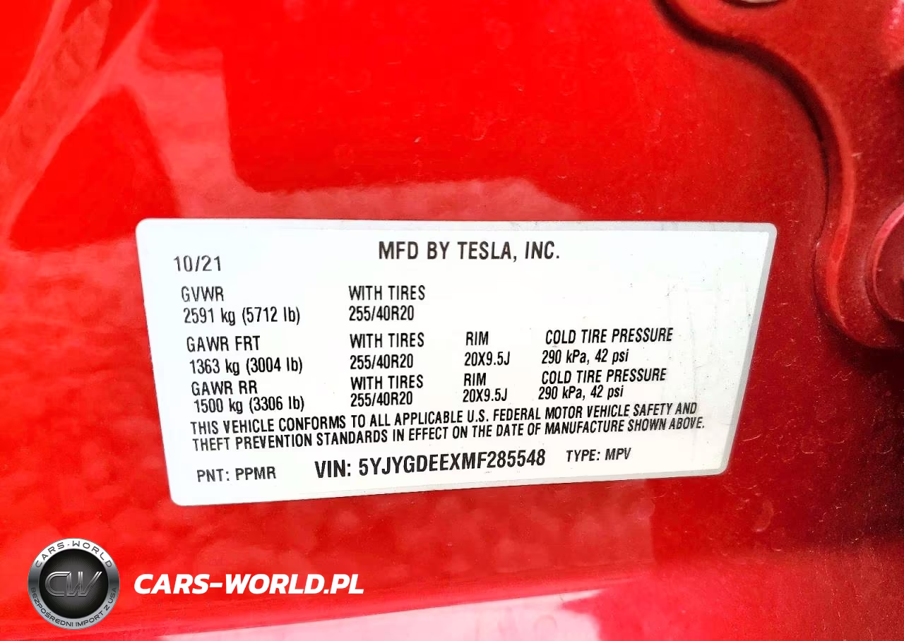 2021 Tesla Model Y VIN:5YJYGDEEXMF285548 - 13