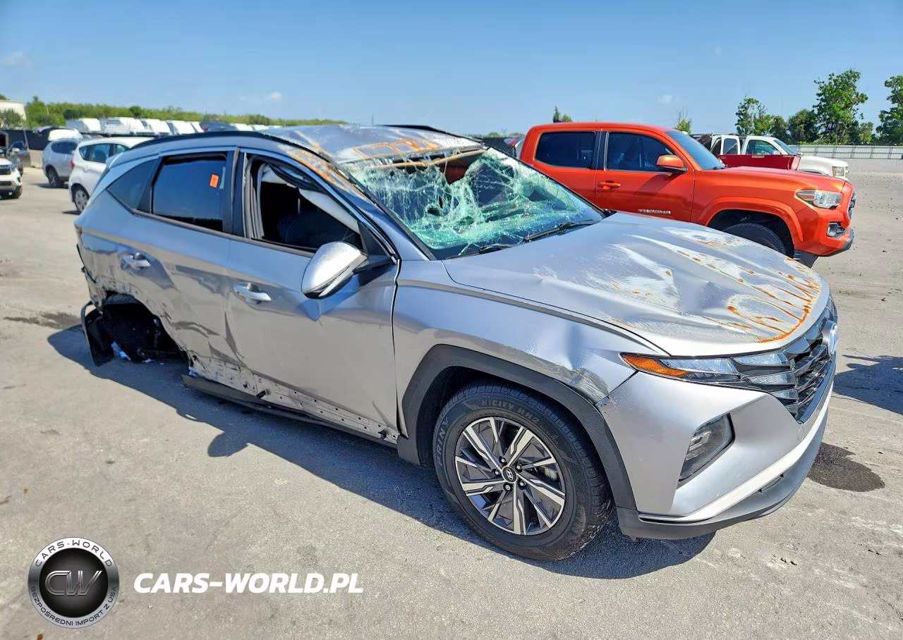 2022 Hyundai Tucson Blue VIN:KM8JBCA11NU048772 - 4