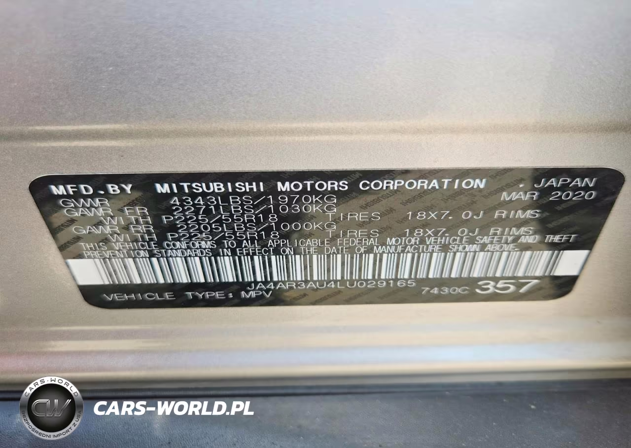 2020 Mitsubishi Outlander Sport Es VIN:JA4AR3AU4LU029165 - 12