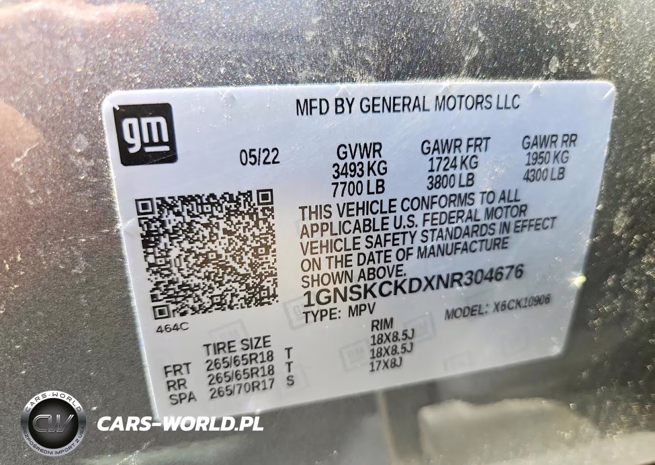 2022 Chevrolet Suburban K1500 Lt VIN:1GNSKCKDXNR304676 - 13