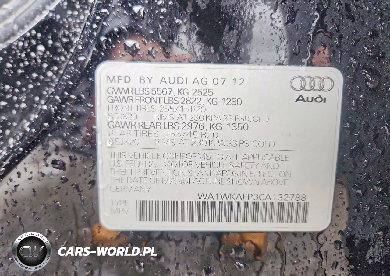 2012 Audi Q5 Prestige VIN:WA1WKAFP3CA132788 - 13