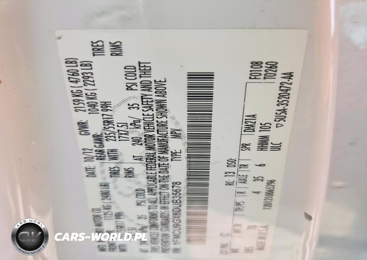 2013 Ford Escape Se VIN:1FMCU9GX6DUB35678 - 13