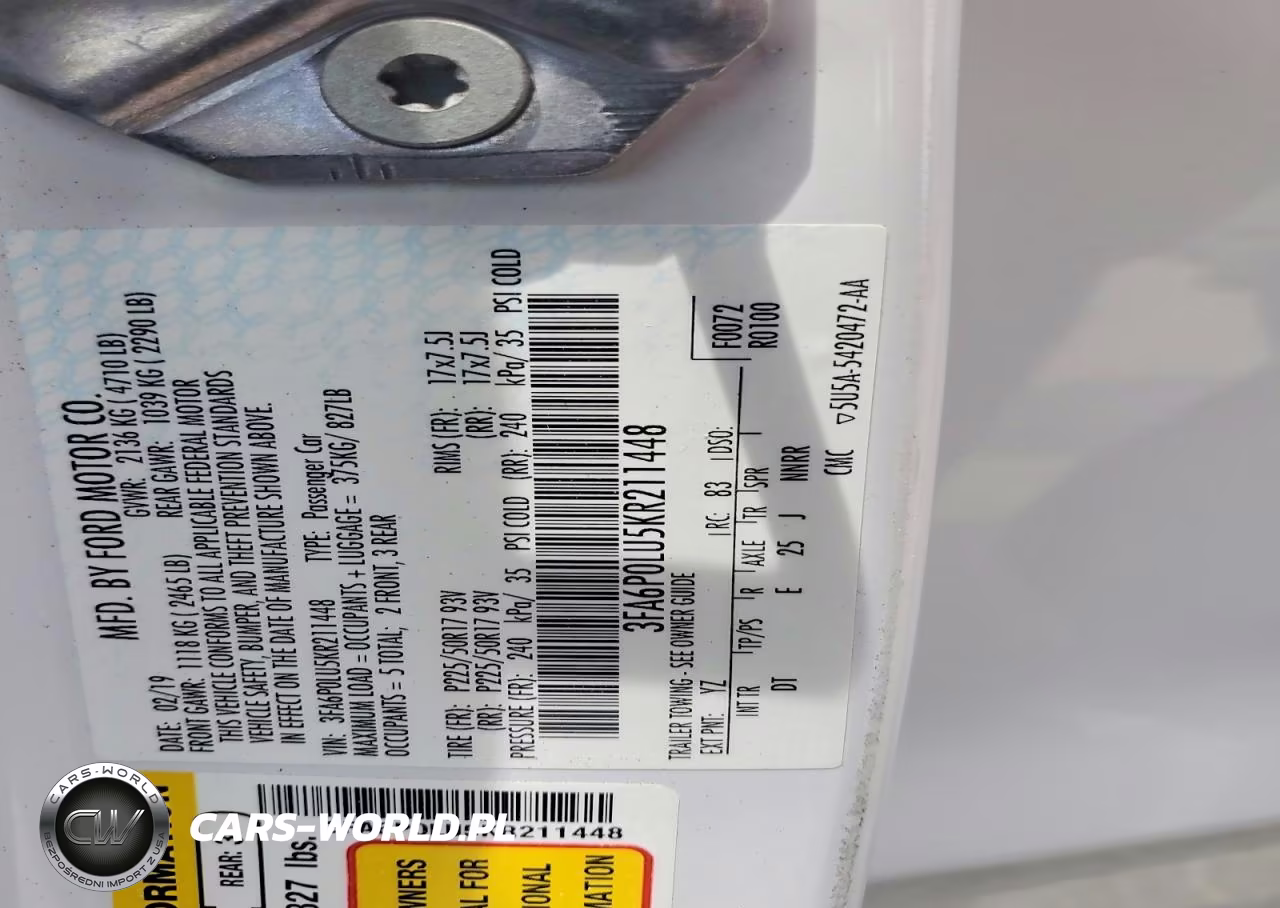 2019 Ford Fusion Se VIN:3FA6P0LU5KR211448 - 12