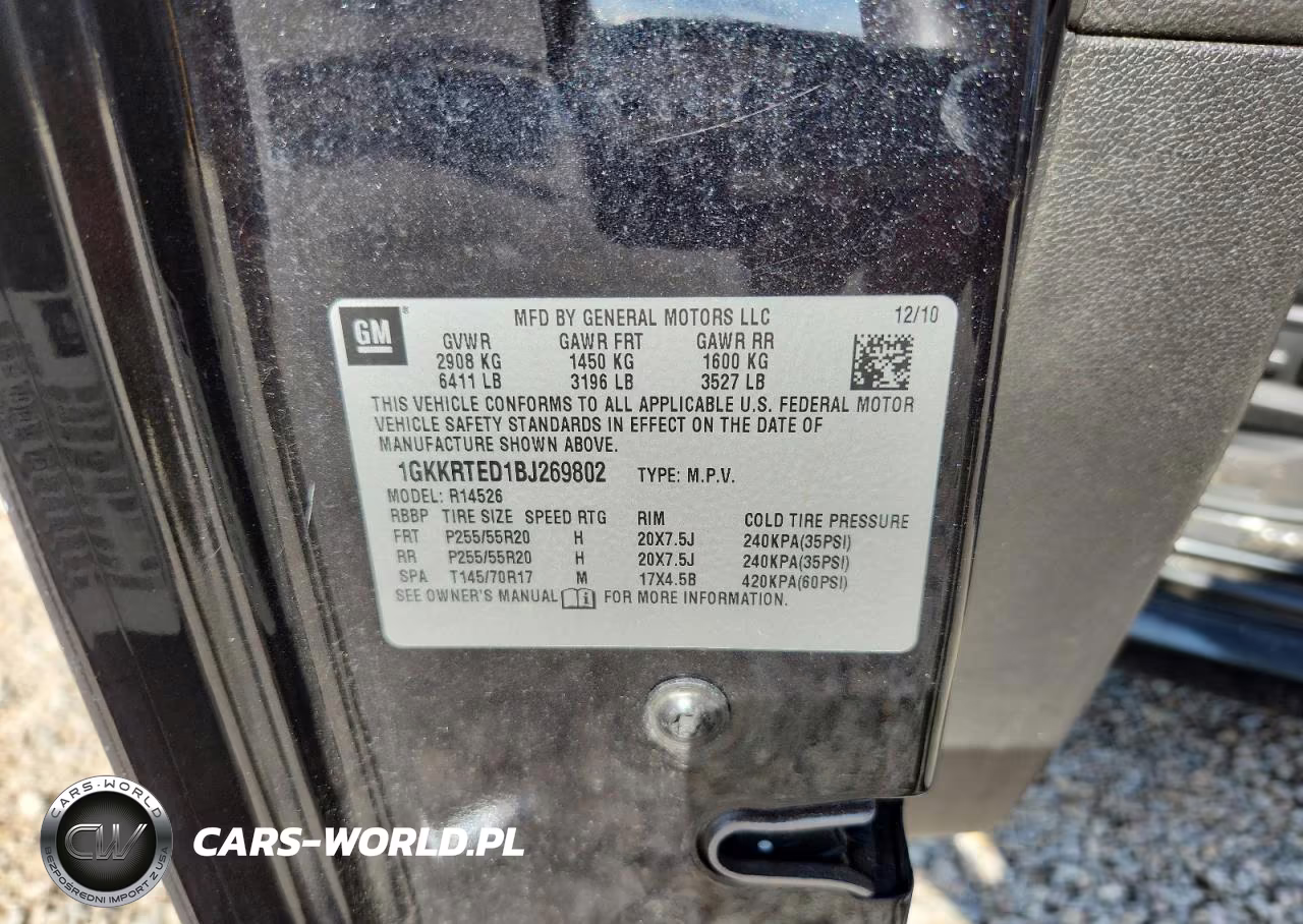 2011 GMC Acadia Denali VIN:1GKKRTED1BJ269802 - 13