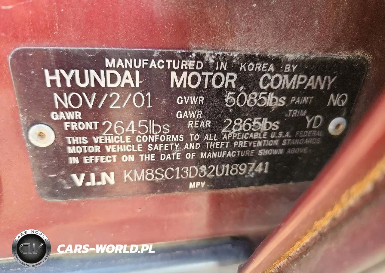 2002 Hyundai Santa Fegl VIN:KM8SC13D32U189741 - 13