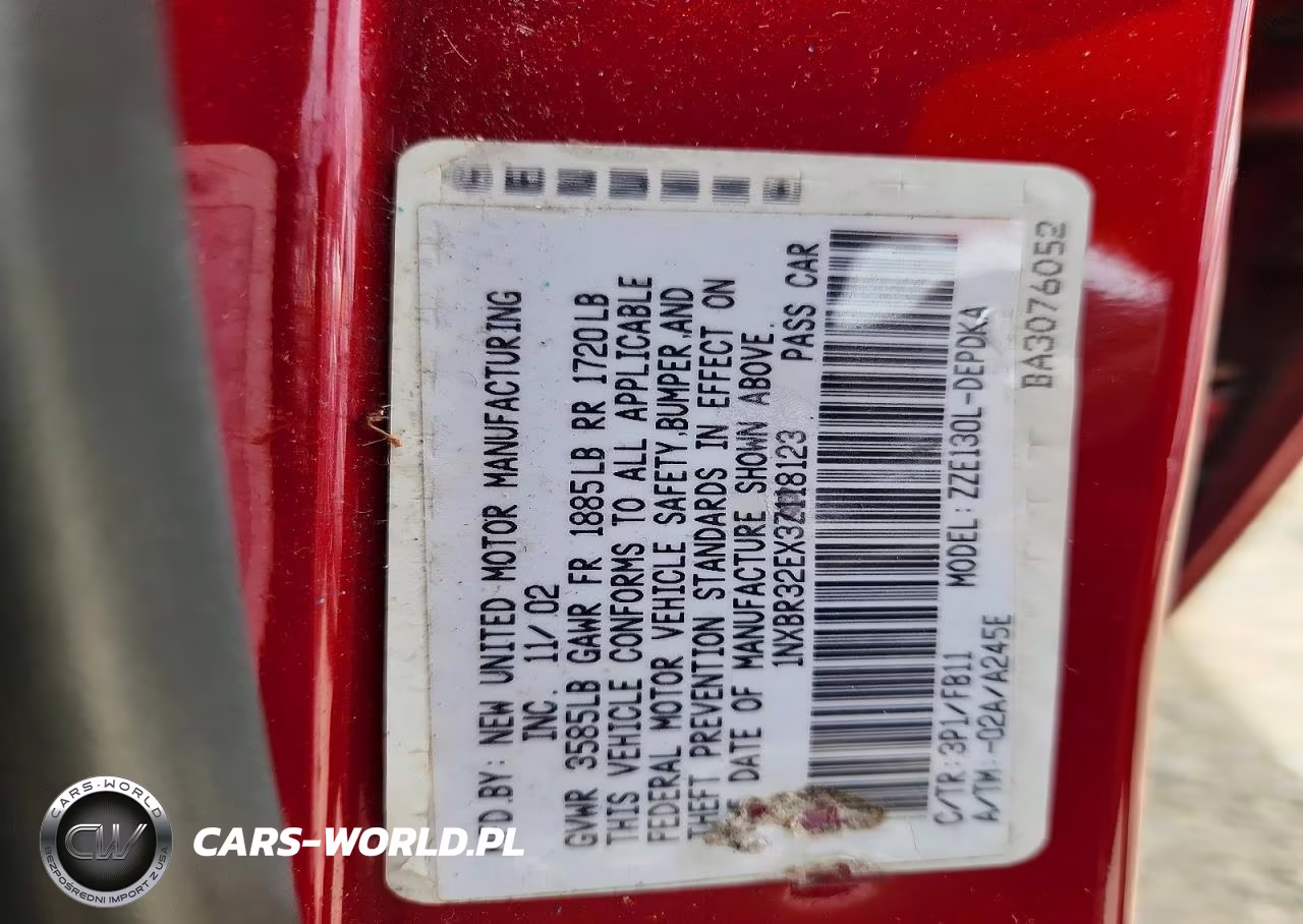 2003 Toyota Corolla Ce VIN:1NXBR32EX3Z118123 - 12