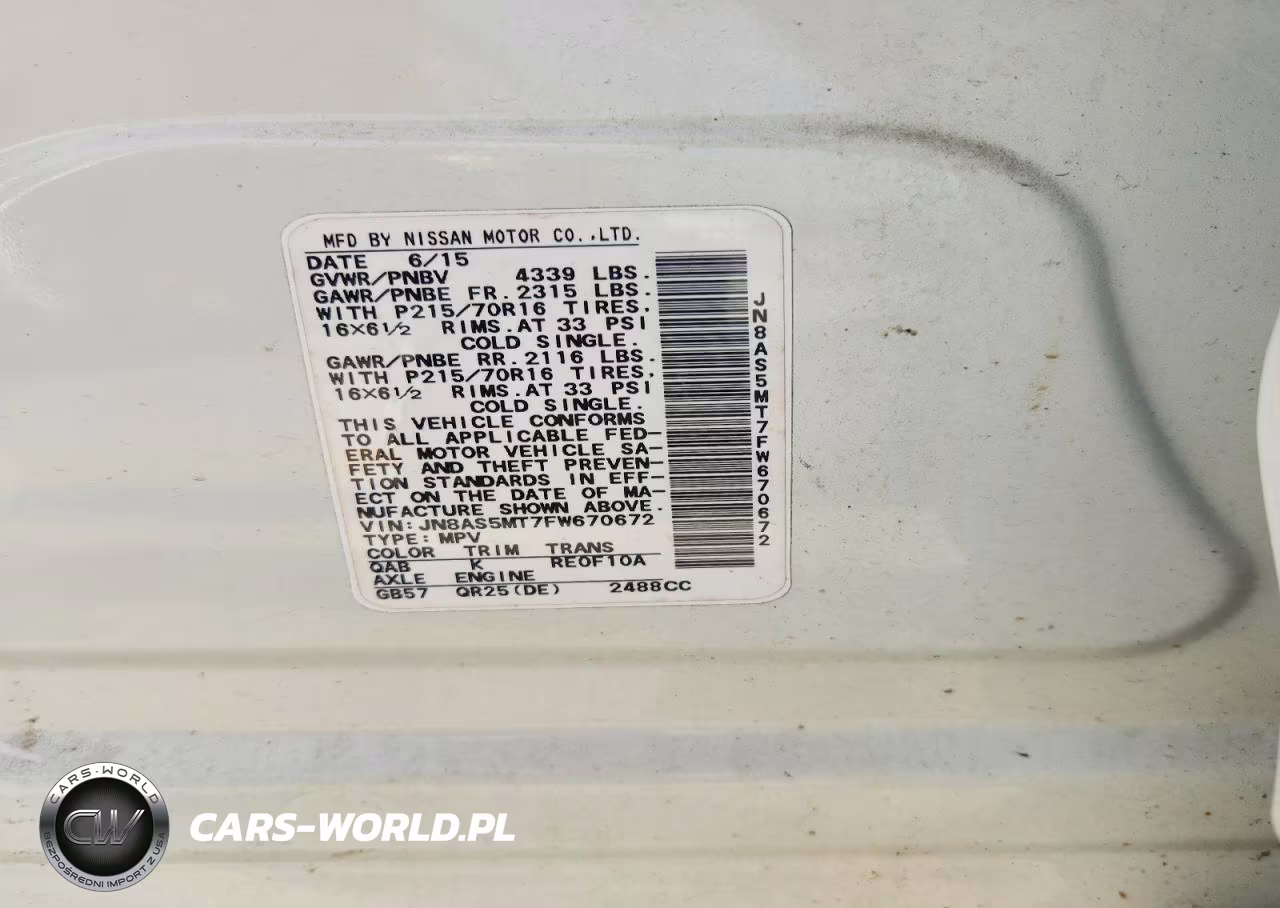 2015 Nissan Rogue Select S VIN:JN8AS5MT7FW670672 - 13