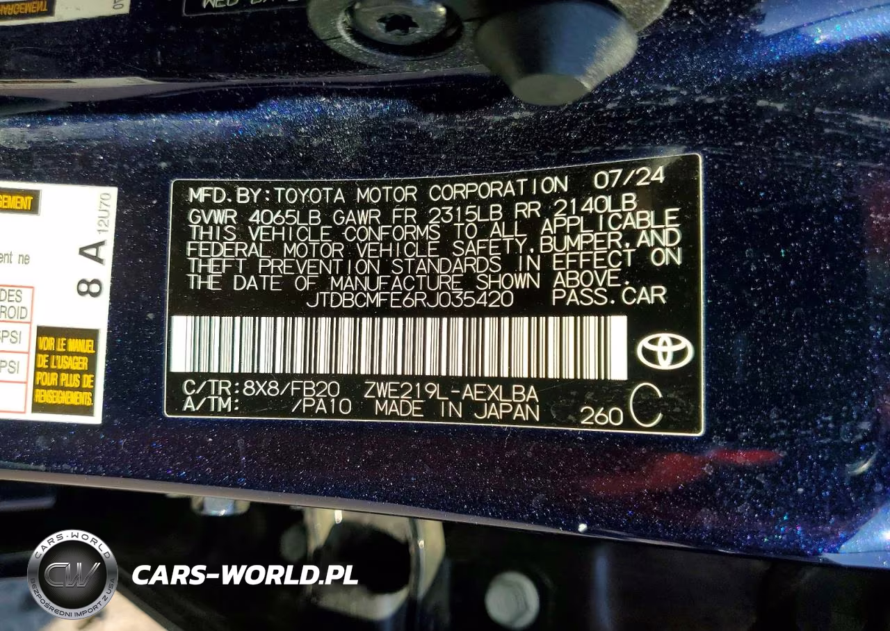 2024 Toyota Corolla Hybrid Le VIN:JTDBCMFE6RJ035420 - 13