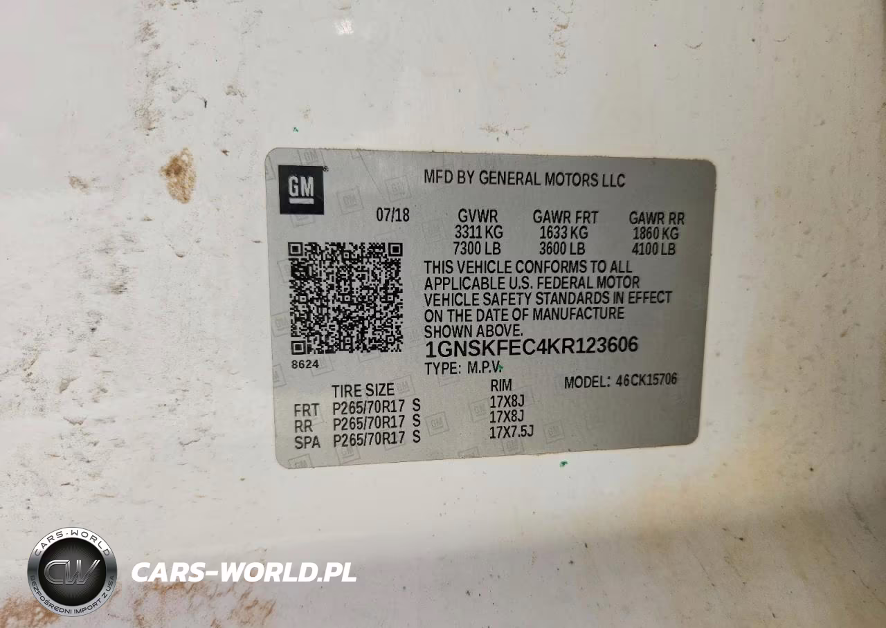 2019 Chevrolet Tahoe Special VIN:1GNSKFEC4KR123606 - 13
