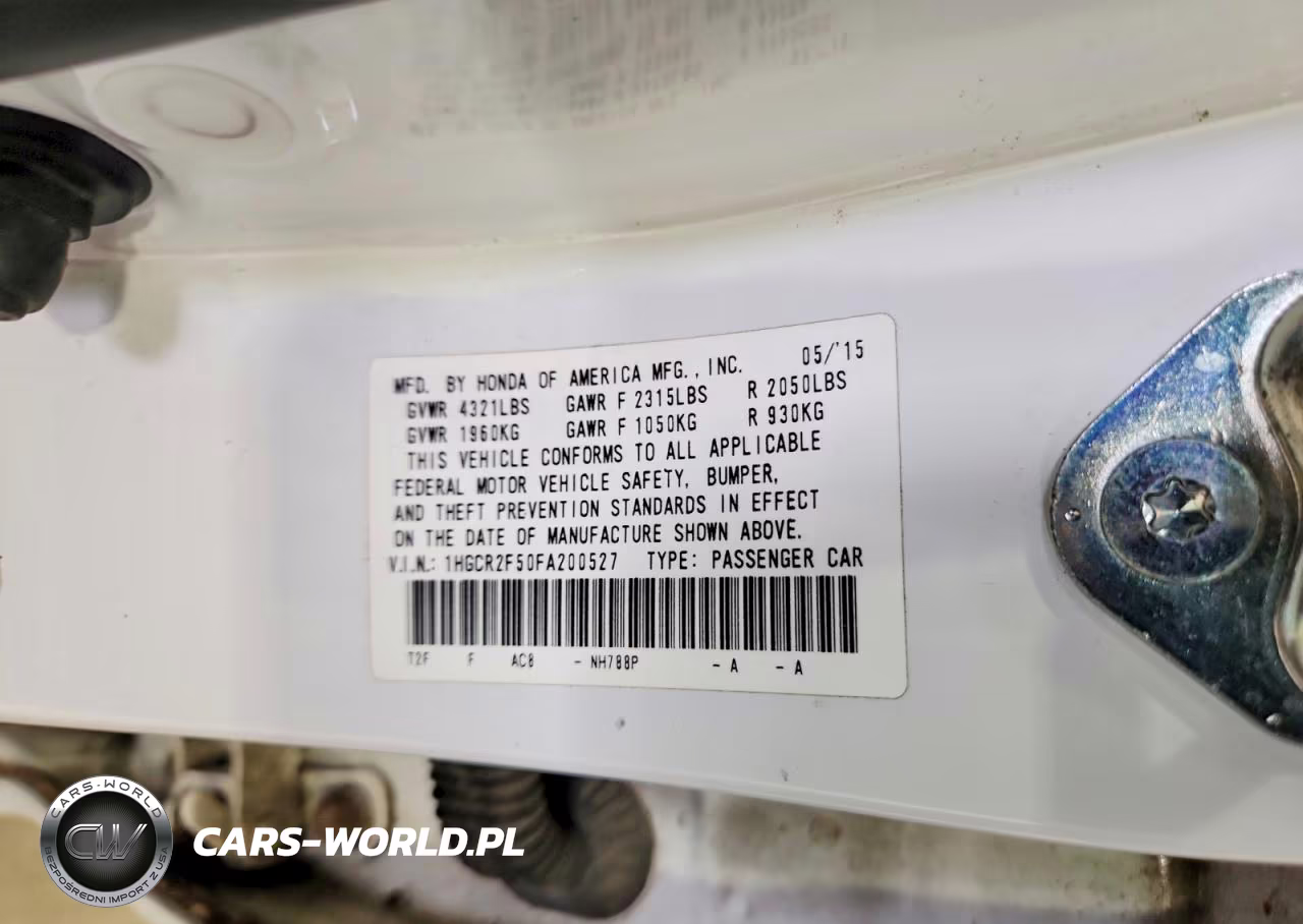 2015 Honda Accord Sport VIN:1HGCR2F50FA200527 - 13
