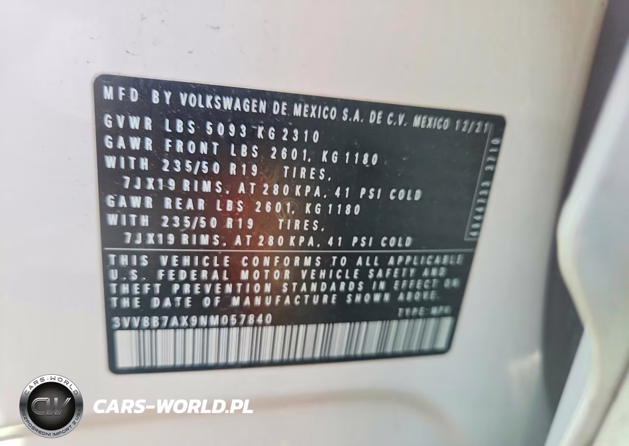 2022 Volkswagen Tiguan Se R-Line Black VIN:3VV8B7AX9NM057840 - 13