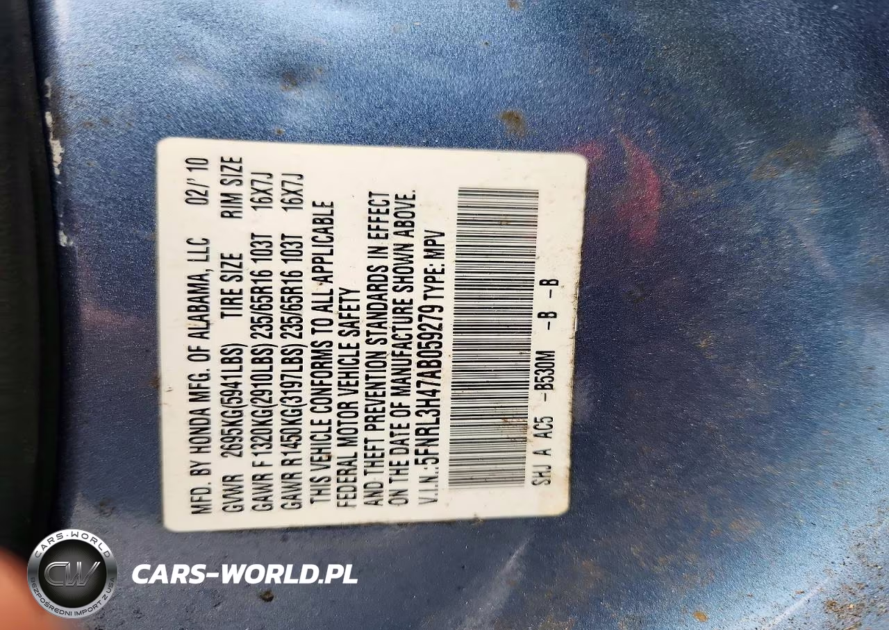 2010 Honda Odyssey Ex VIN:5FNRL3H47AB059279 - 14