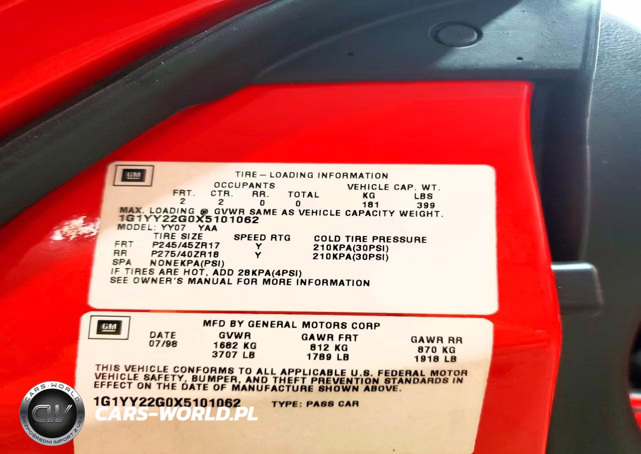 1999 Chevrolet Corvette VIN:1G1YY22G0X5101062 - 13