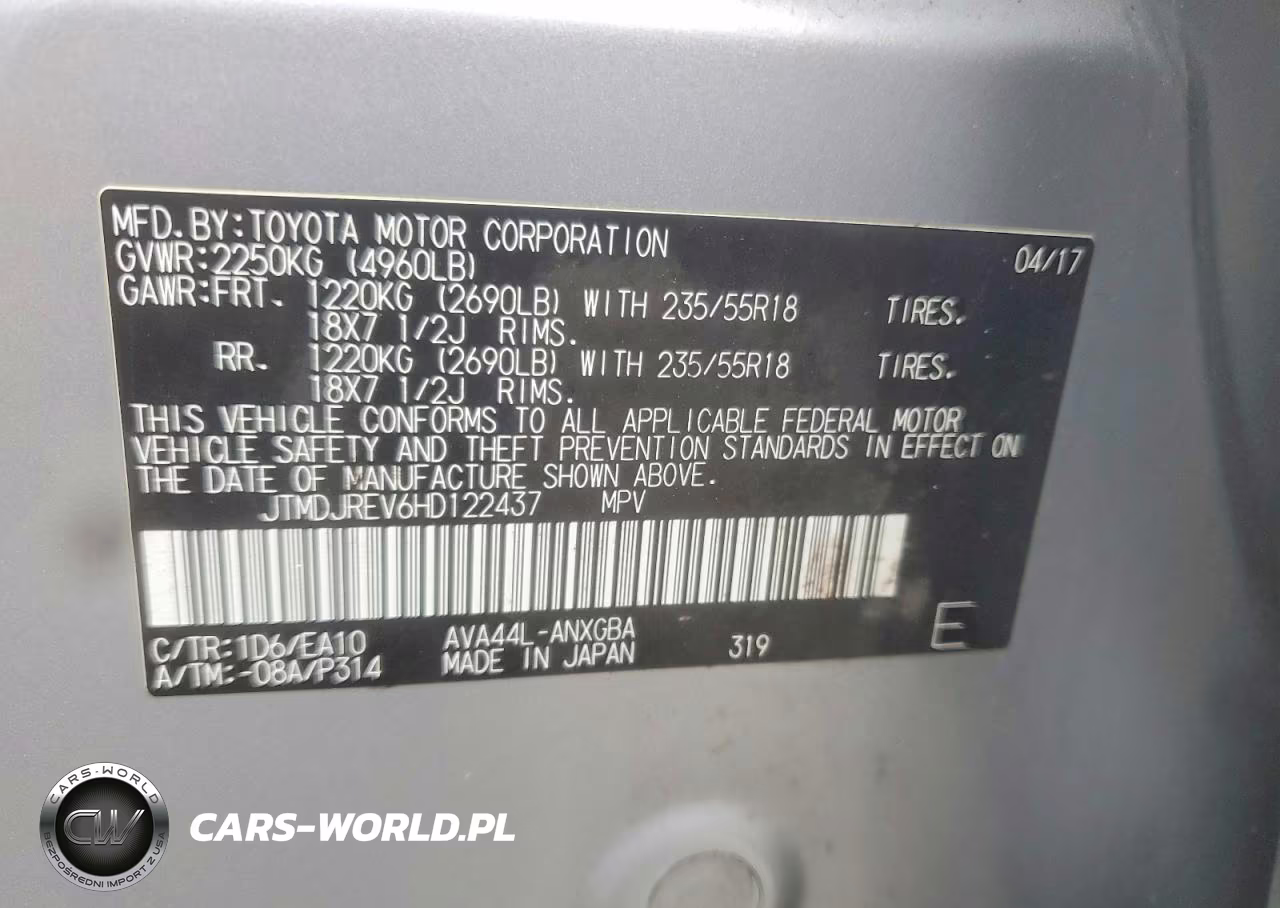 2017 Toyota Rav4 Hv Limited VIN:JTMDJREV6HD122437 - 13