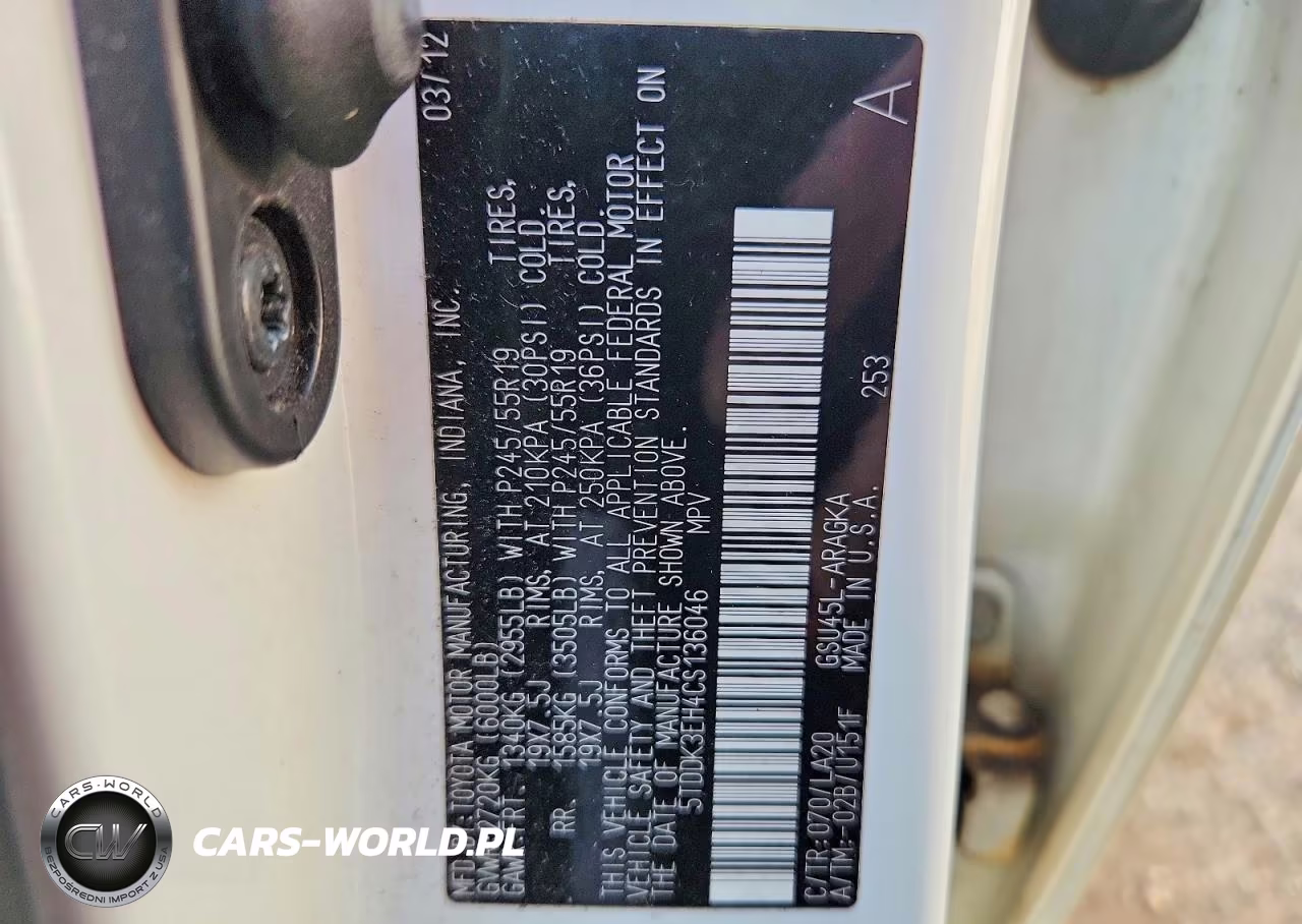 2012 Toyota Highlander Limited VIN:5TDDK3EH4CS136046 - 13