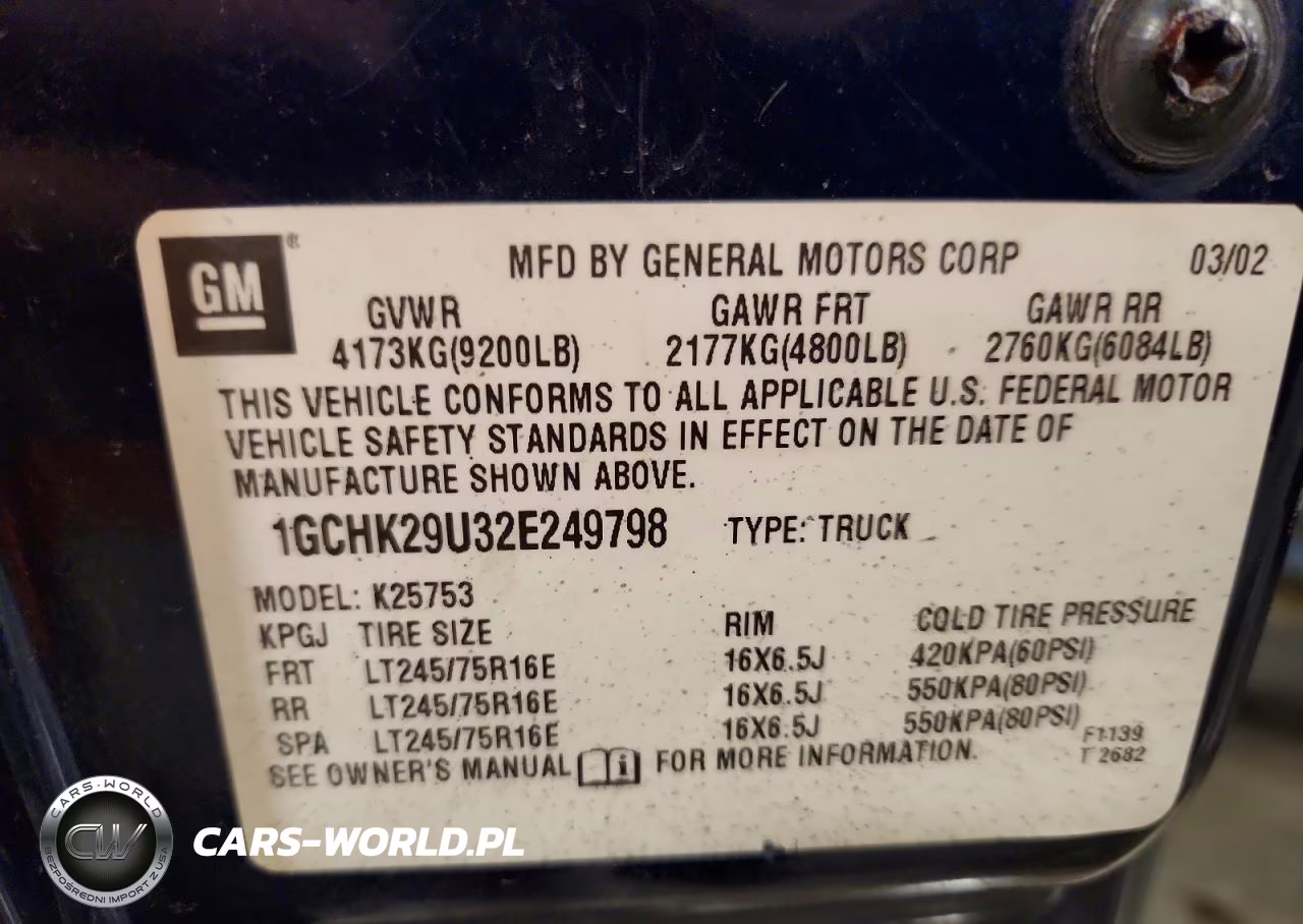 2002 Chevrolet Silverado K2500 Heavy Duty VIN:1GCHK29U32E249798 - 12
