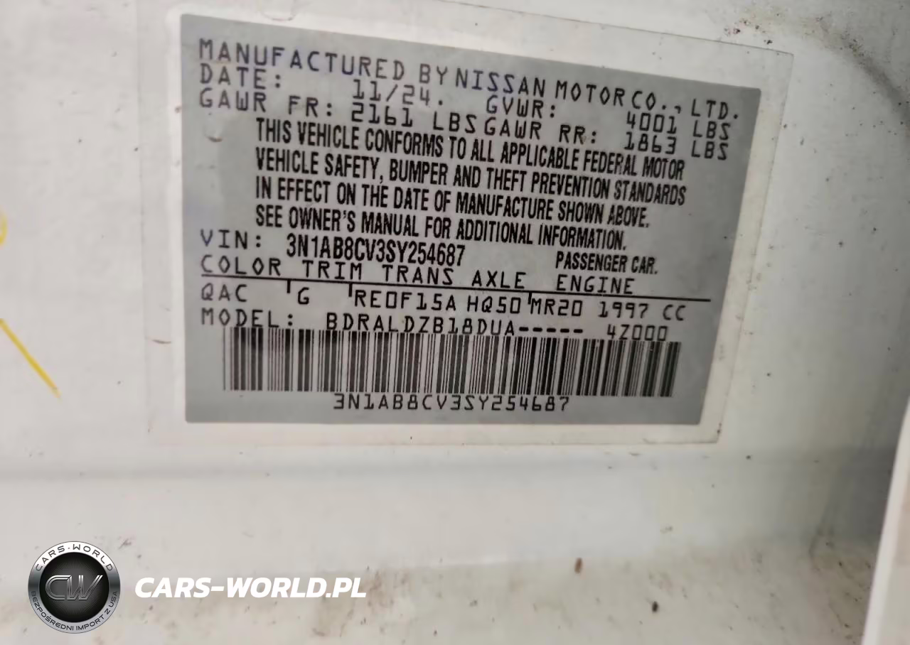 2025 Nissan Sentra Sv VIN:3N1AB8CV3SY254687 - 12