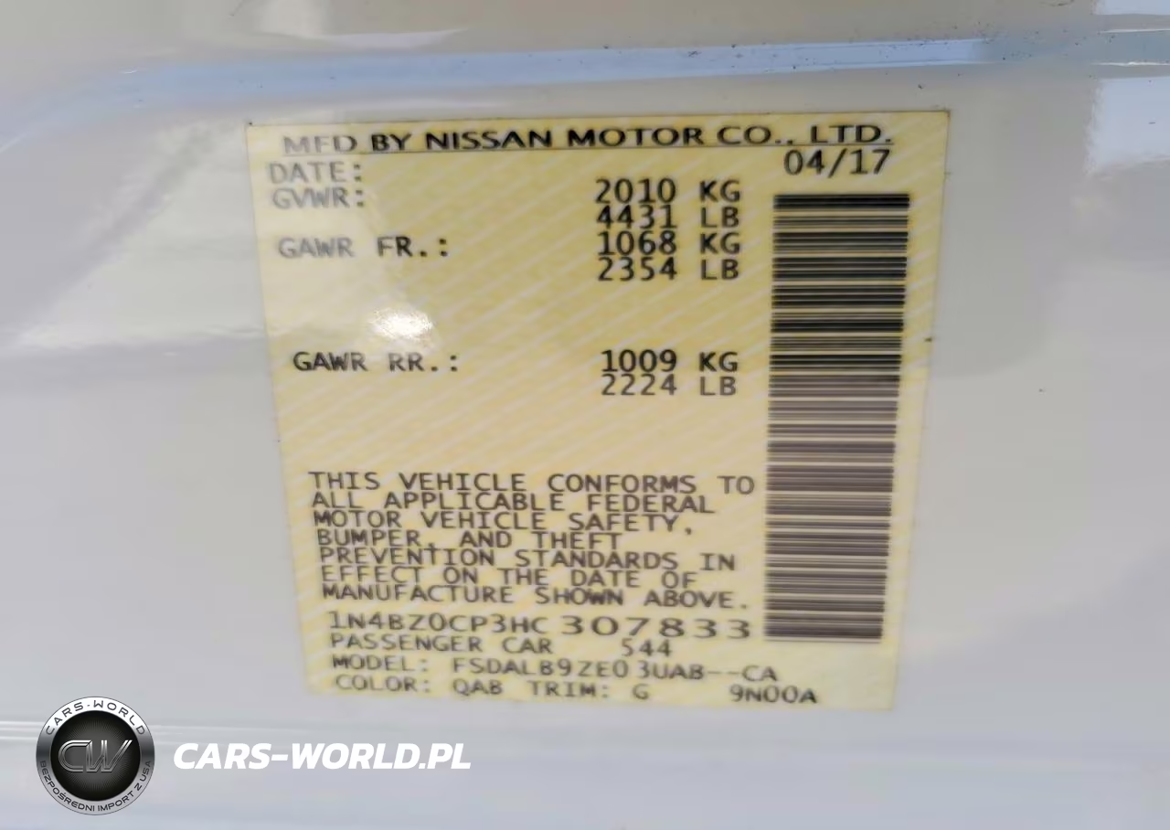 2017 Nissan Lef VIN:1N4BZ0CP3HC307833 - 12