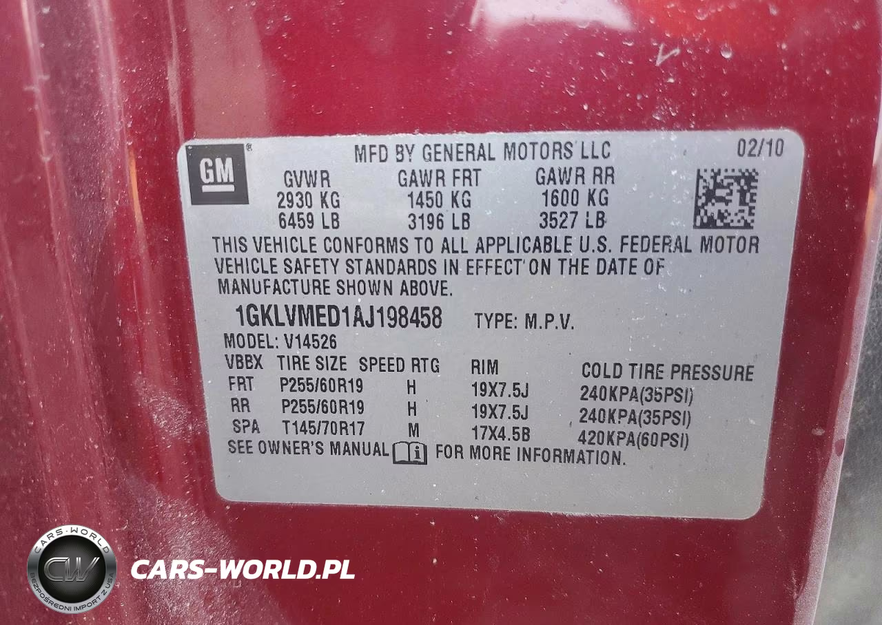 2010 GMC Acadia Slt-1 VIN:1GKLVMED1AJ198458 - 13