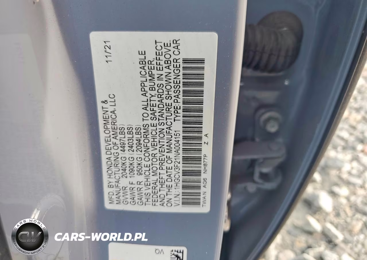2022 Honda Accord Hybrid Sport VIN:1HGCV3F21NA004151 - 12