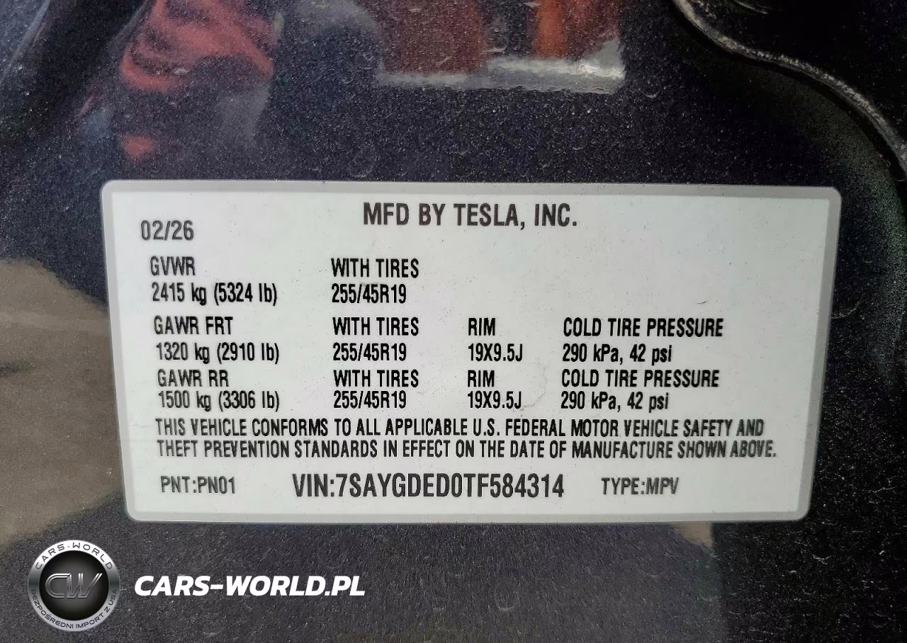 2026 Tesla Model Y VIN:7SAYGDED0TF584314 - 12