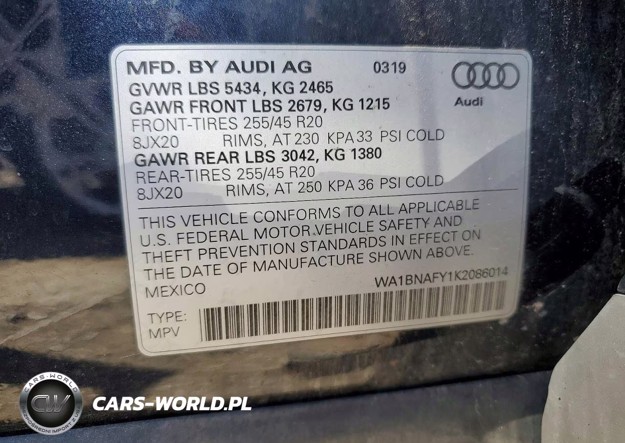 2019 Audi Q5 Premium Plus VIN:WA1BNAFY1K2086014 - 13