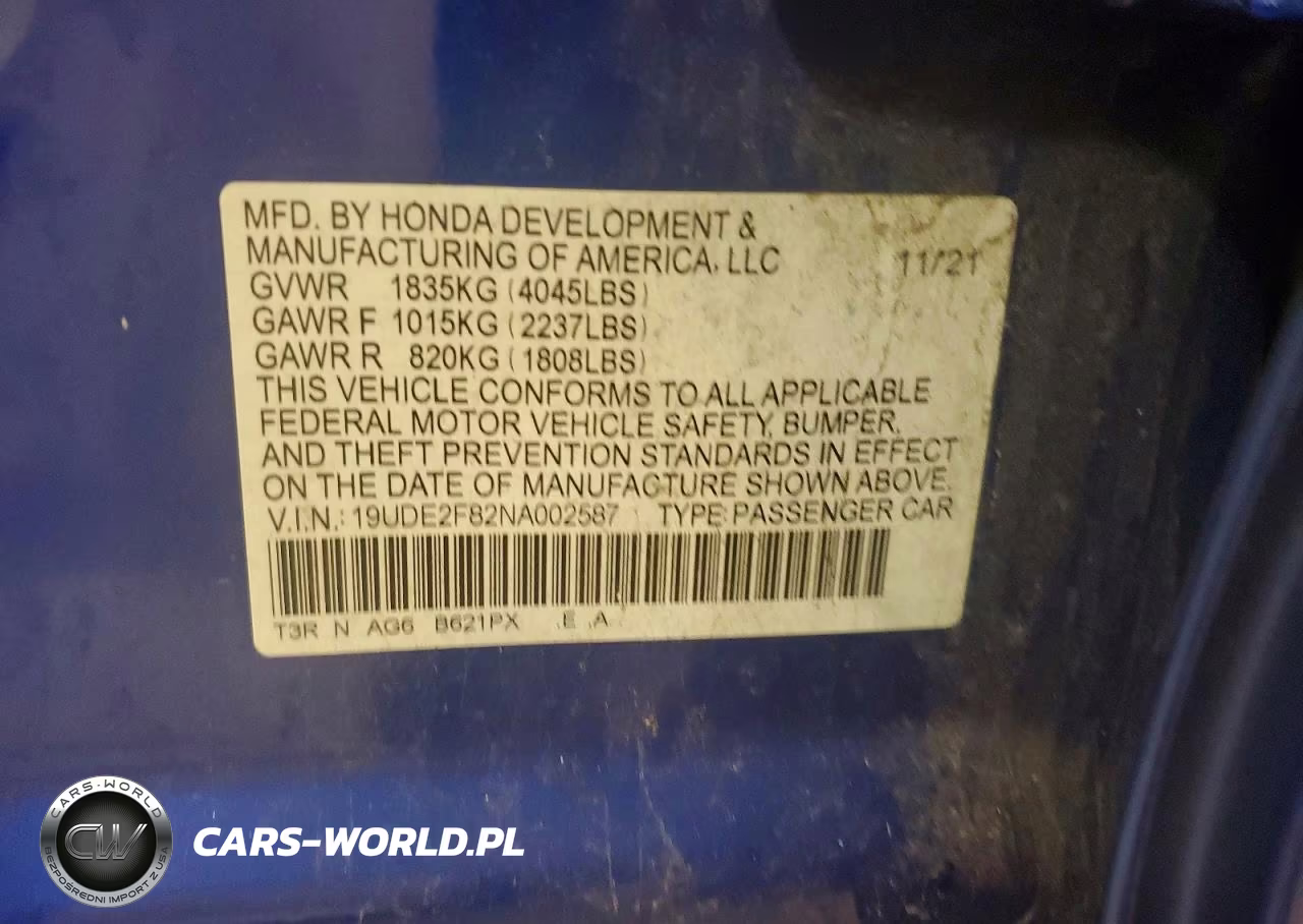 2022 Acura Ilx Premium A-Spec VIN:19UDE2F82NA002587 - 12