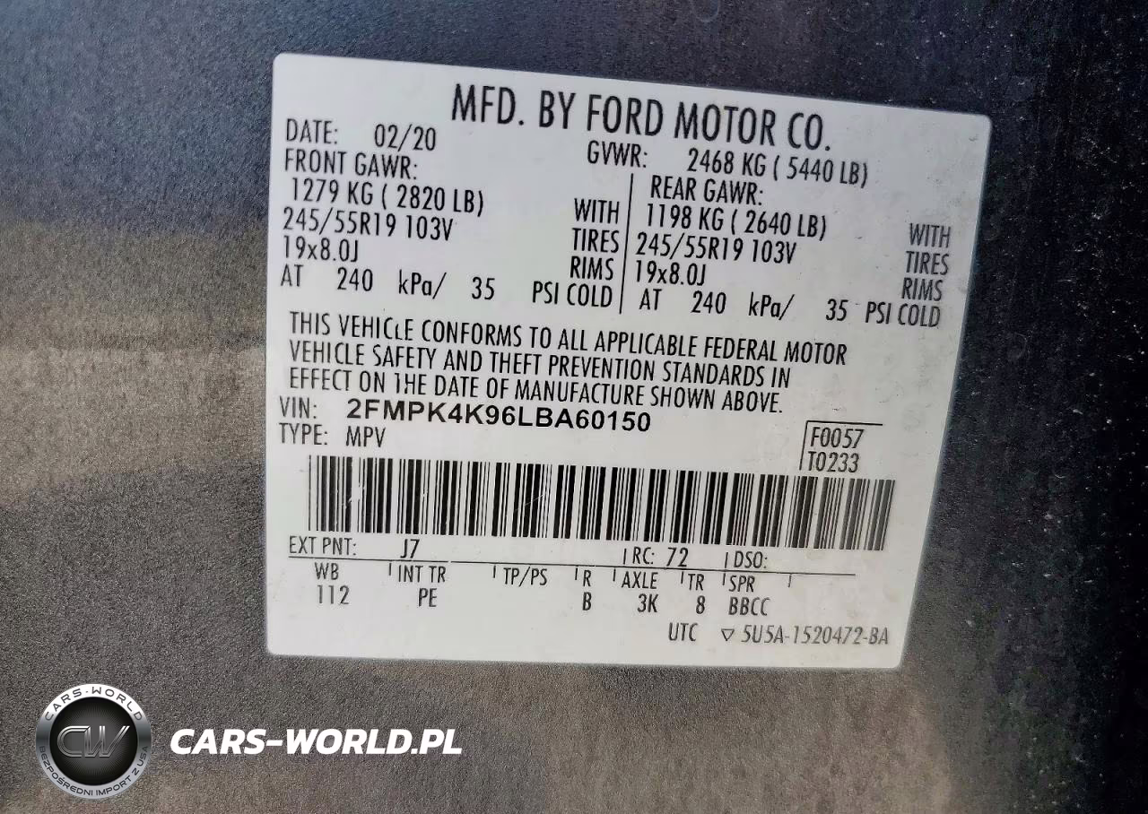 2020 Ford Edge Titanium VIN:2FMPK4K96LBA60150 - 13