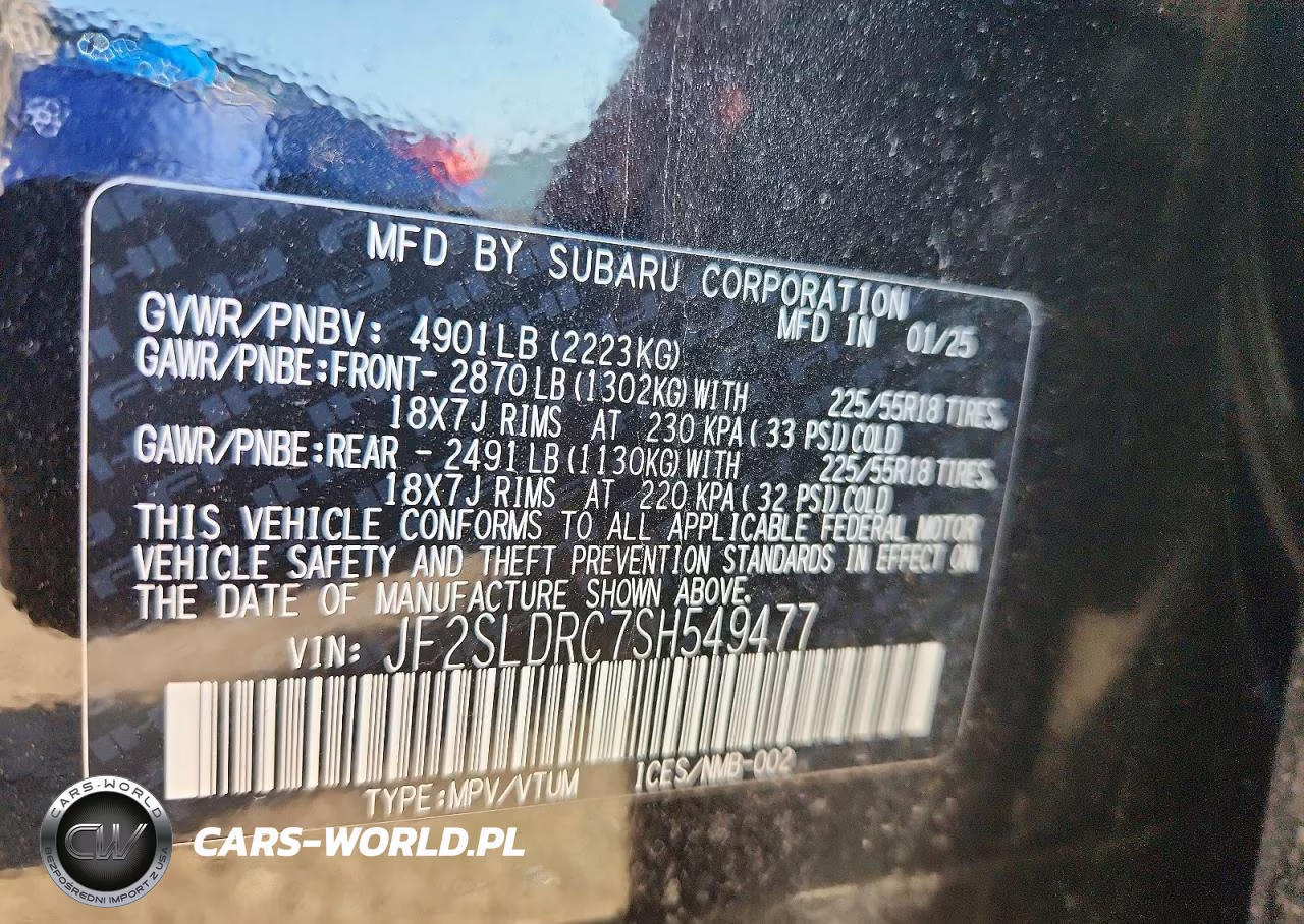 2025 Subaru Forester Limited VIN:JF2SLDRC7SH549477 - 14