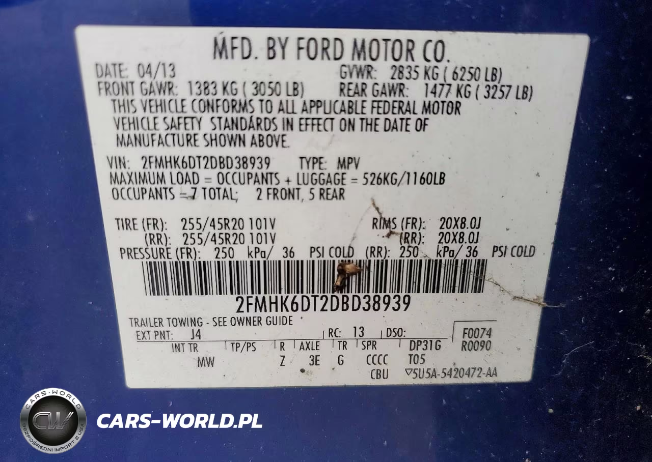 2013 Ford Flex Limited VIN:2FMHK6DT2DBD38939 - 13