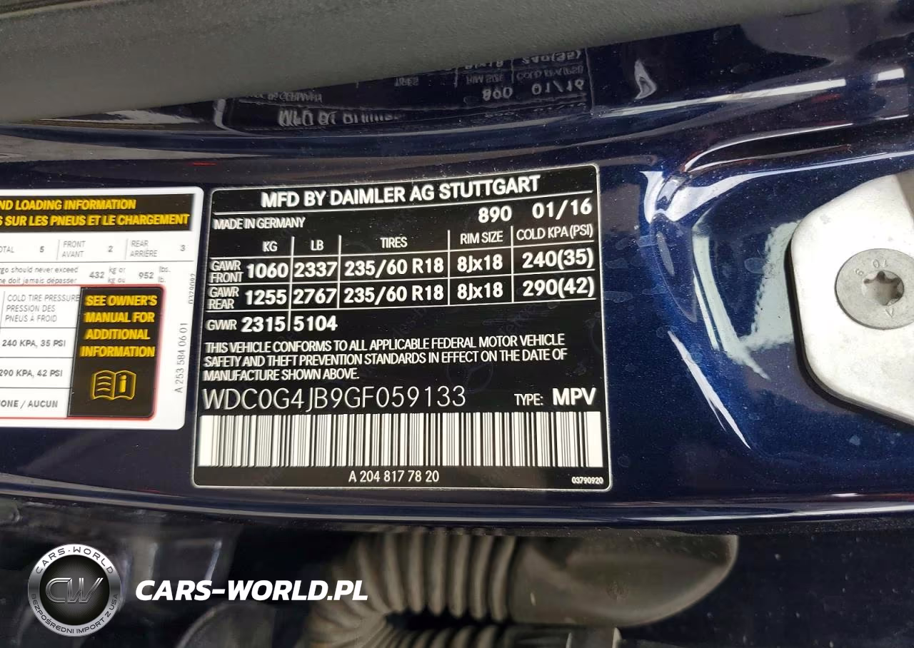 2016 Mercedes-Benz Glc 300 VIN:WDC0G4JB9GF059133 - 13