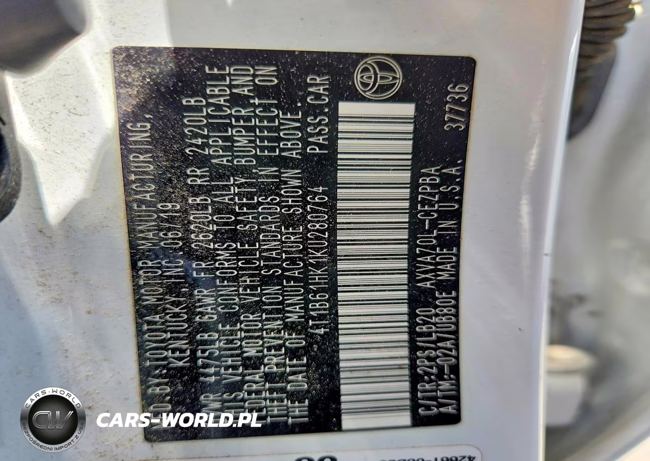 2019 Toyota Camry Xse VIN:4T1B61HK1KU280764 - 12