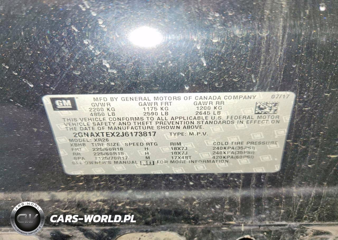 2018 Chevrolet Equinox Lt VIN:2GNAXTEX2J6173817 - 14