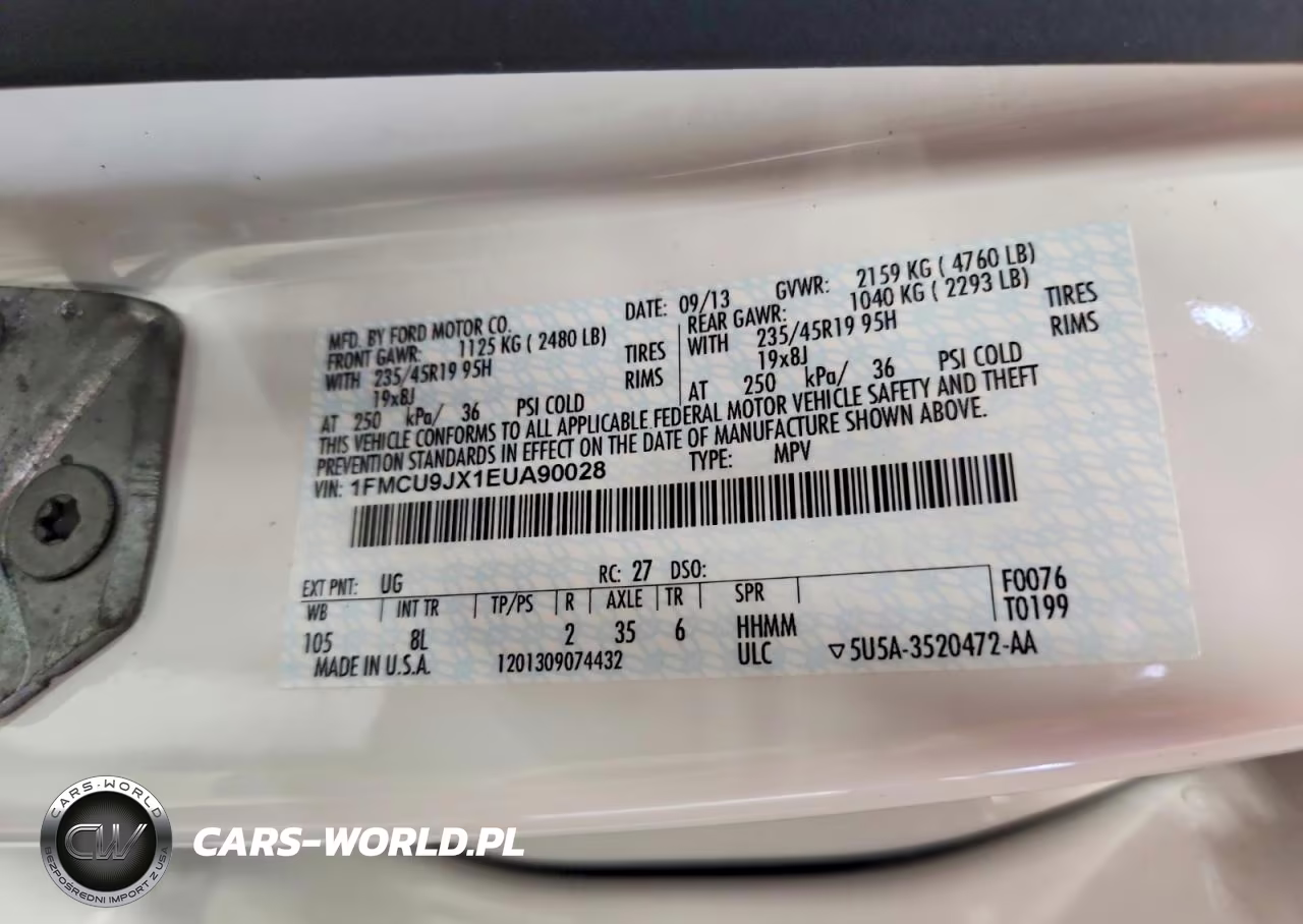 2014 Ford Escape Titanium VIN:1FMCU9JX1EUA90028 - 13